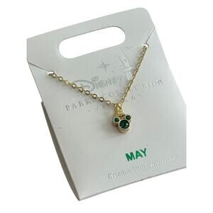 Swarovski Gold Mickey May Birthstone Necklace